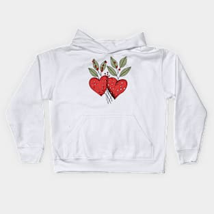 Two hearts. A gift for Valentine's Day Kids Hoodie
